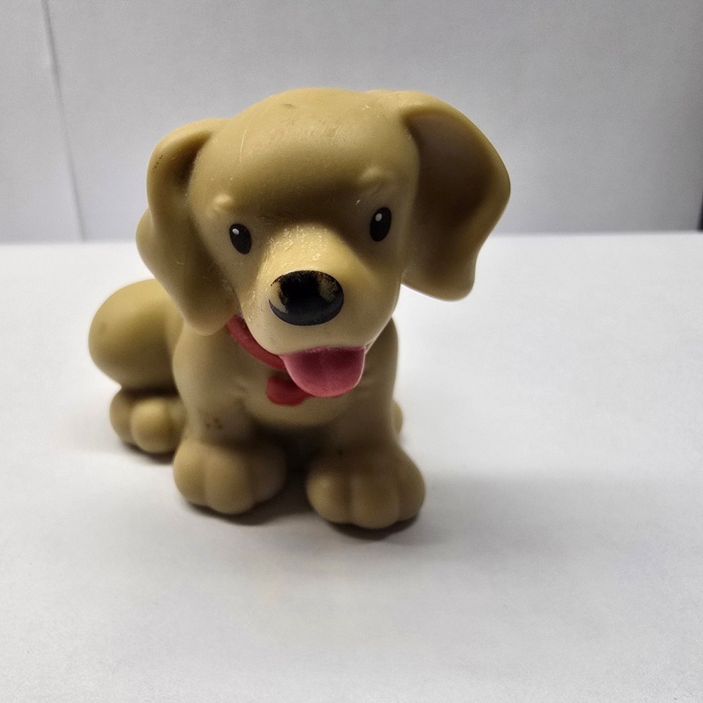 Fisher-Price Little People Golden Retriever Dog Figure Tan BBF08 Puppy Toy